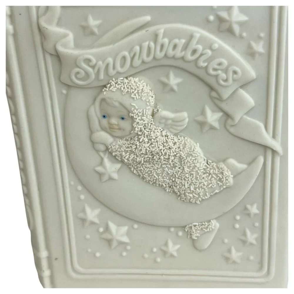 Dept 56 Snowbabies Bank Pennies from‎ Heaven Ceramic Winter Tales Book Shape VTG